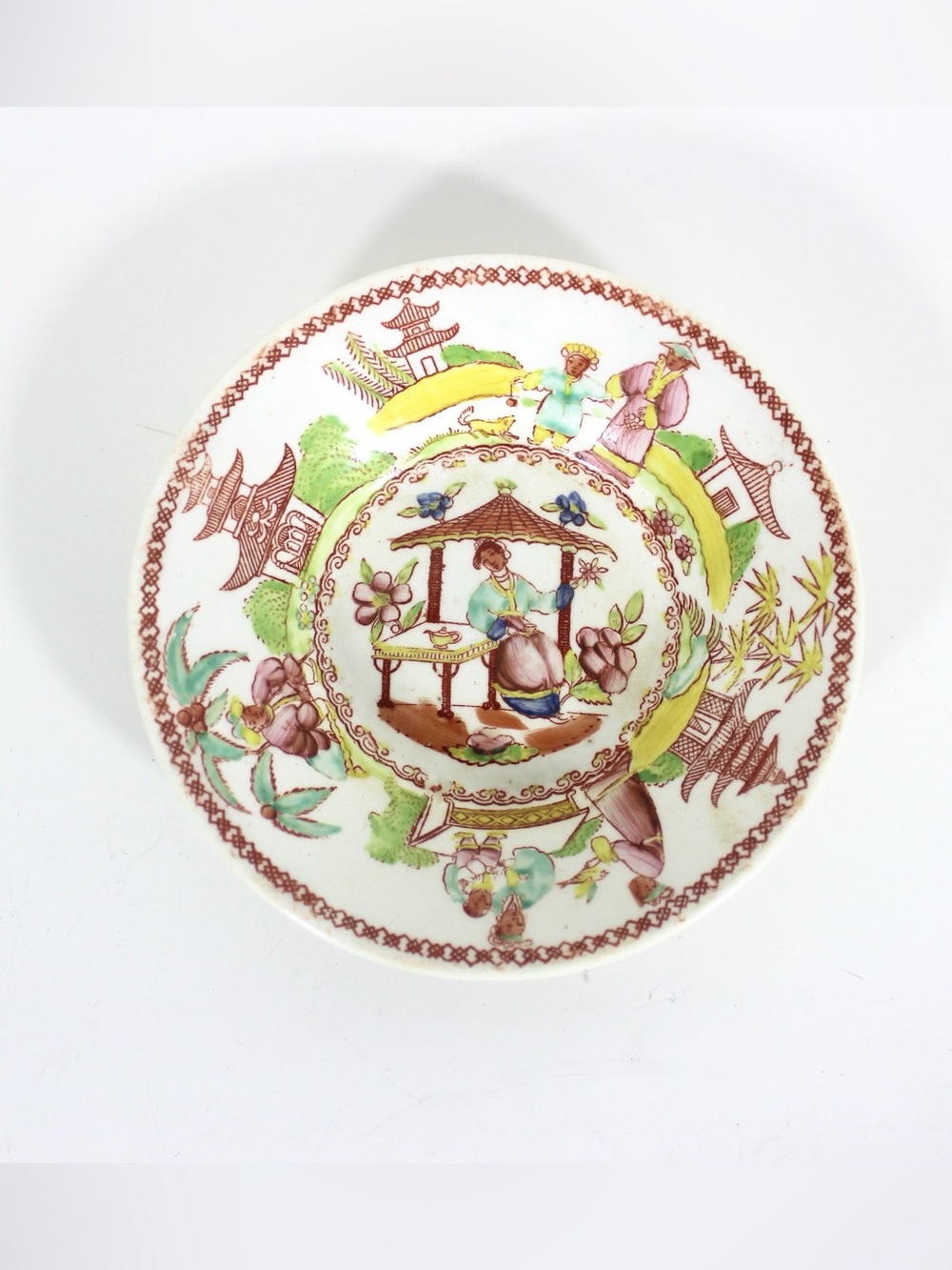 Vintage Hand Painted Chinoiserie Dish